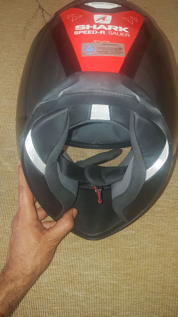 Shark -  Helmet - Shark Speed-R2 Sauer Helmet Black-White-Red